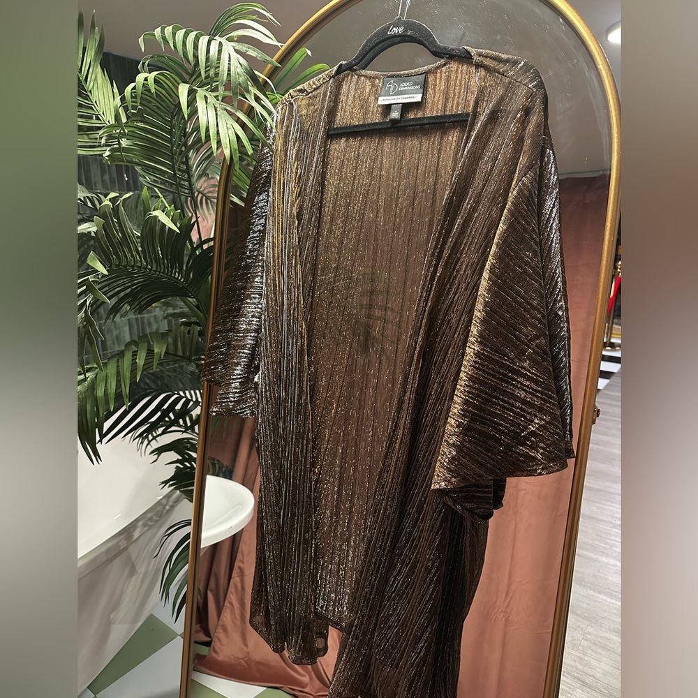 Catherines Metallic Sheer Shawl/ Robe